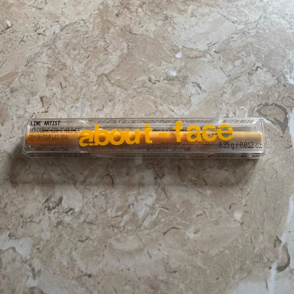 ABOUT-FACE Line Artist Gel Eyeliner Liner ETERNAL SUNSHINE Matte Yellow NEW